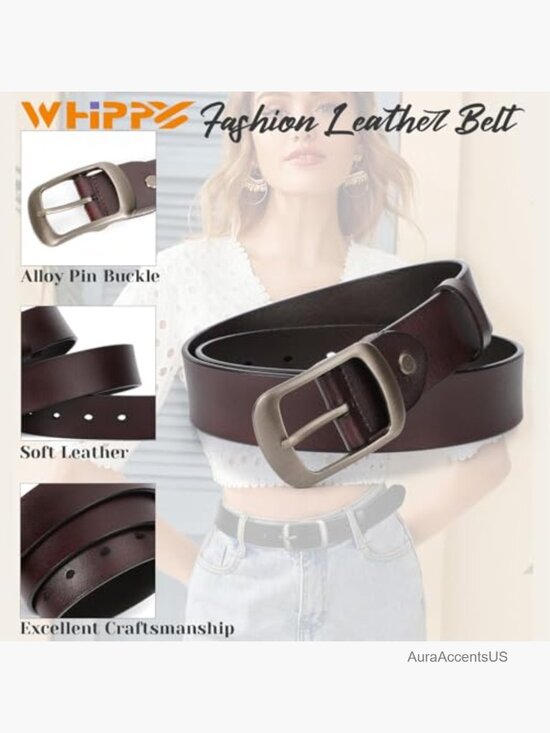 Fashion Leather Belt for Jeans Pants with Solid Pin Buckle 1.3\